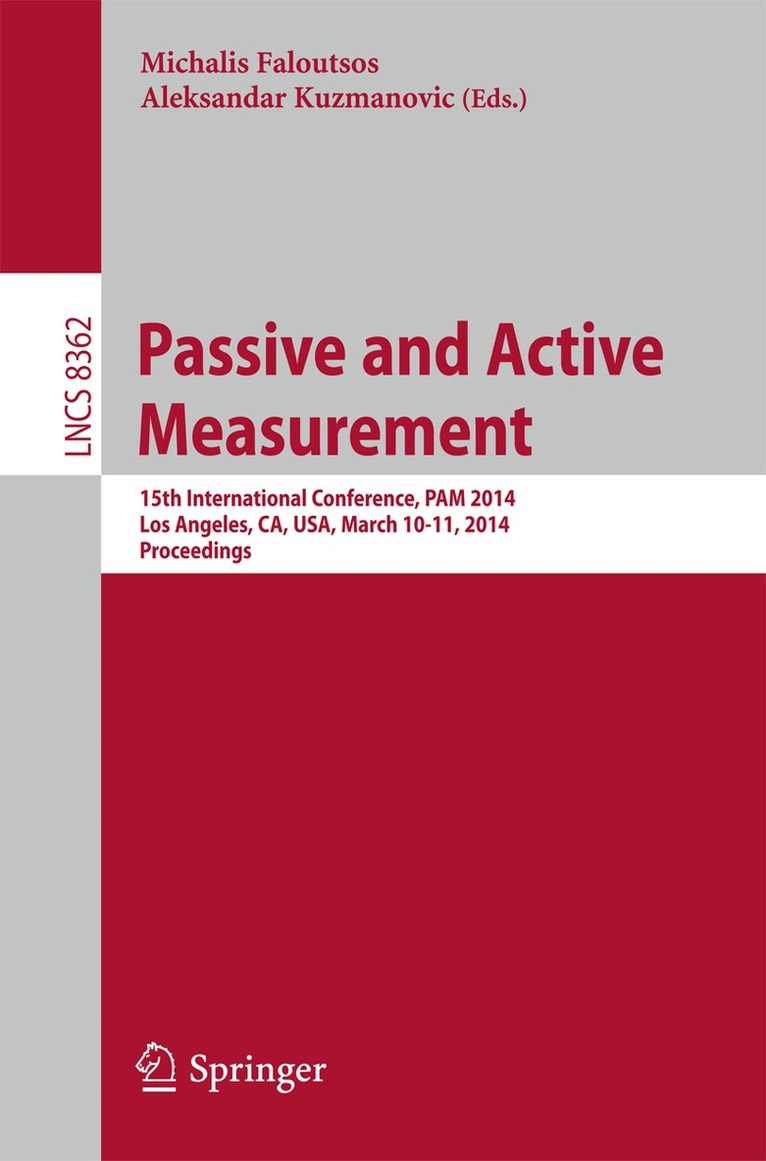 Michalis Faloutsos, Aleksandar Kuzmanovic - Passive and Active Measurement, Häftad