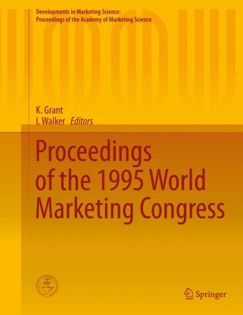 I. Walker, K. Grant - Proceedings of the 1995 World Marketing Congress, E-bok