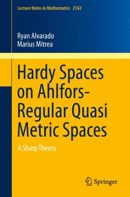 Marius Mitrea, Ryan Alvarado - Hardy Spaces on Ahlfors-Regular Quasi Metric Spaces, E-bok