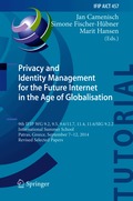 Privacy and Identity Management for the Future Internet in the Age of Globalisation