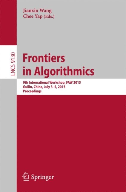 Chee Yap, Jianxin Wang - Frontiers in Algorithmics, E-bok