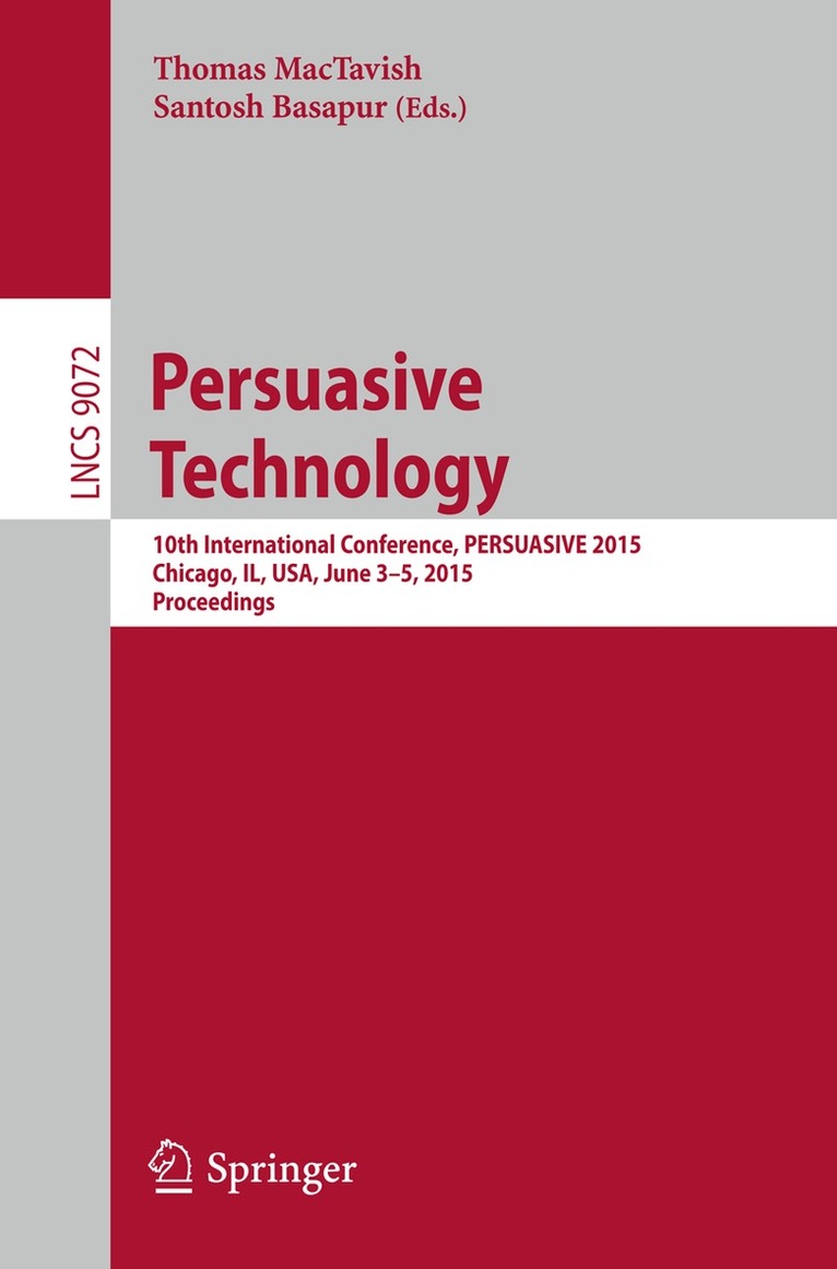 Thomas MacTavish, Santosh Basapur - Persuasive Technology, Häftad