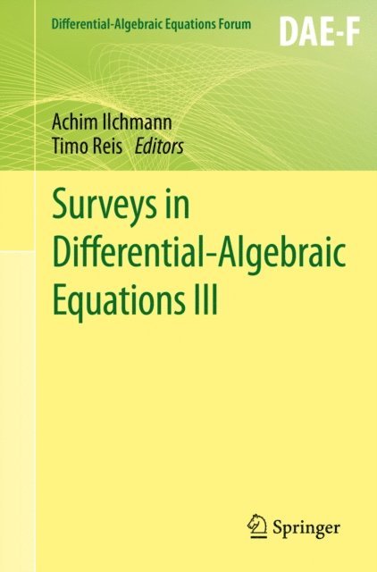 Timo Reis, Achim Ilchmann - Surveys in Differential-Algebraic Equations III, E-bok