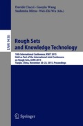 Rough Sets and Knowledge Technology