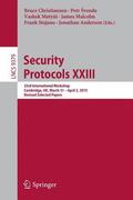 Security Protocols XXIII