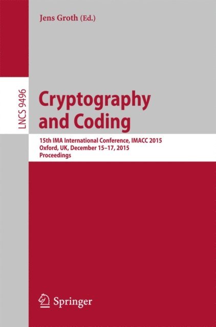 Jens Groth - Cryptography and Coding, E-bok