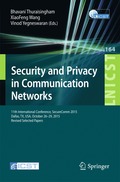 Security and Privacy in Communication Networks