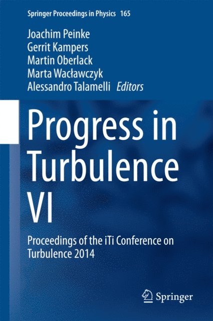 Alessandro Talamelli, Marta Waclawcyk, Martin Oberlack, Gerrit Kampers, Joachim Peinke - Progress in Turbulence VI, E-bok