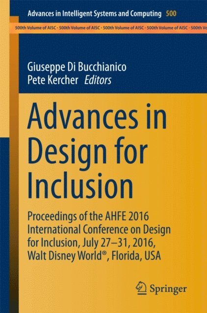 Pete Kercher, Giuseppe Di Bucchianico - Advances in Design for Inclusion, E-bok