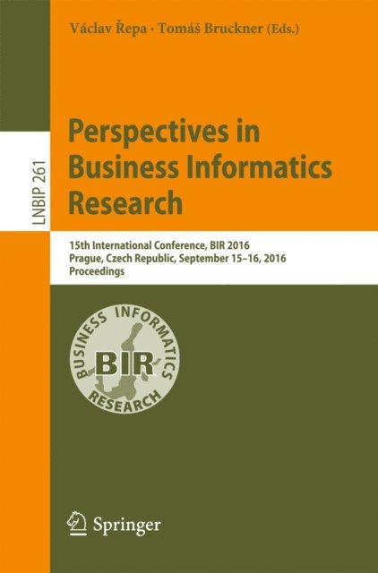 Tomas Bruckner, Vaclav Repa - Perspectives in Business Informatics Research, E-bok