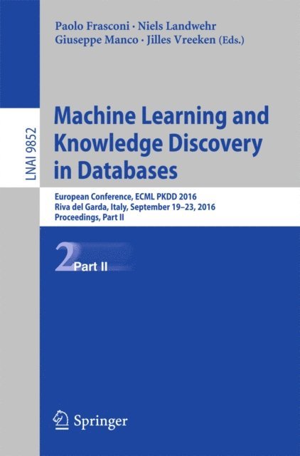 Jilles Vreeken, Giuseppe Manco, Niels Landwehr, Paolo Frasconi - Machine Learning and Knowledge Discovery in Databases, E-bok