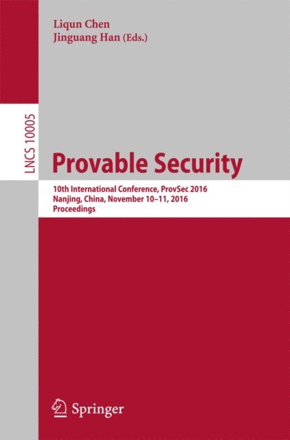 Jinguang Han, Liqun Chen - Provable Security, E-bok