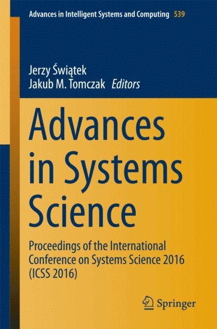 Jakub M. Tomczak, Jerzy Swiatek - Advances in Systems Science, E-bok