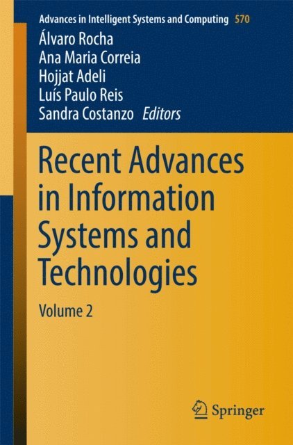 Sandra Costanzo, Luis Paulo Reis, Hojjat Adeli, Ana Maria Correia, Alvaro Rocha - Recent Advances in Information Systems and Technologies, E-bok