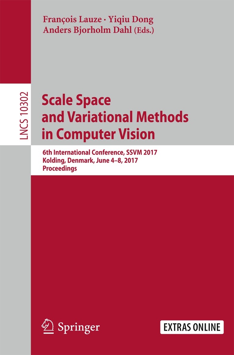 François Lauze, Yiqiu Dong, Anders Bjorholm Dahl - Scale Space and Variational Methods in Computer Vision, Häftad