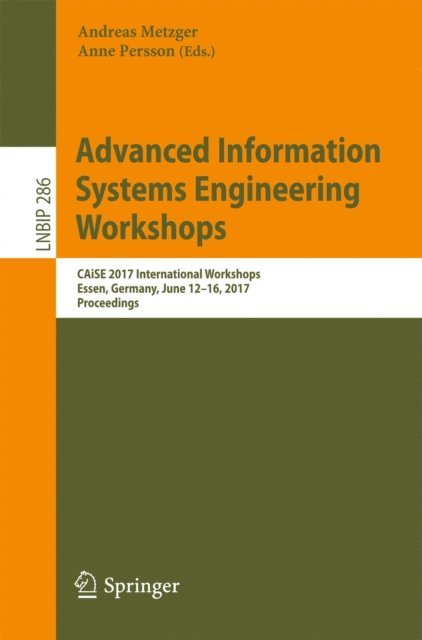 Anne Persson, Andreas Metzger - Advanced Information Systems Engineering Workshops, E-bok