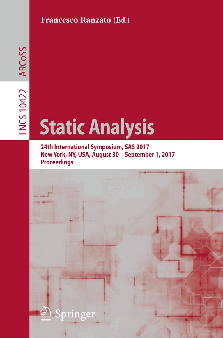 Francesco Ranzato - Static Analysis, Häftad