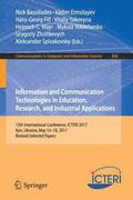 Information and Communication Technologies in Education, Research, and Industrial Applications