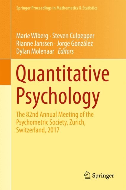 Dylan Molenaar, Jorge Gonzalez, Rianne Janssen, Steven Culpepper, Marie Wiberg - Quantitative Psychology, E-bok
