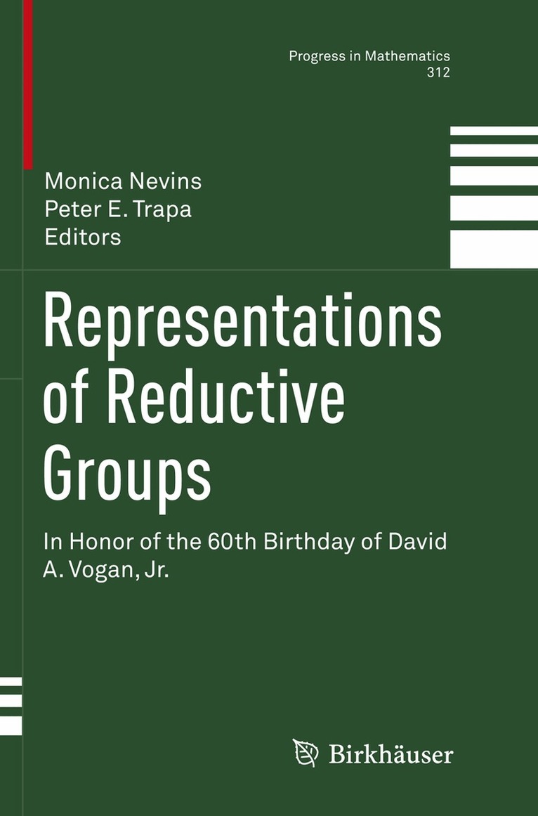 Monica Nevins, Peter E. Trapa - Representations of Reductive Groups, Häftad. Tillgänglighet: Lägg i varukorg