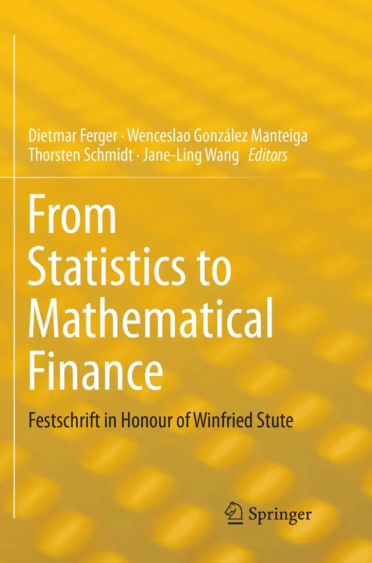 Dietmar Ferger, Wenceslao González Manteiga, Thorsten Schmidt, Jane-Ling Wang - From Statistics to Mathematical Finance, Häftad. Tillgänglighet: Lägg i varukorg