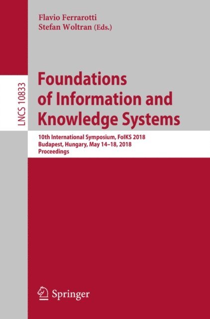 Stefan Woltran, Flavio Ferrarotti - Foundations of Information and Knowledge Systems, E-bok