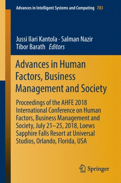 Tibor Barath, Salman Nazir, Jussi Ilari Kantola - Advances in Human Factors, Business Management and Society, E-bok