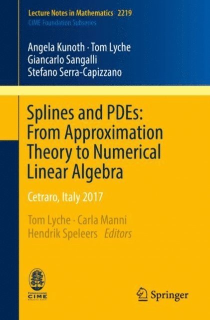 Stefano Serra-Capizzano, Giancarlo Sangalli, Tom Lyche, Angela Kunoth, Hendrik Speleers, Carla Manni, Tom Lyche - Splines and PDEs: From Approximation Theory to Numerical Linear Algebra, E-bok