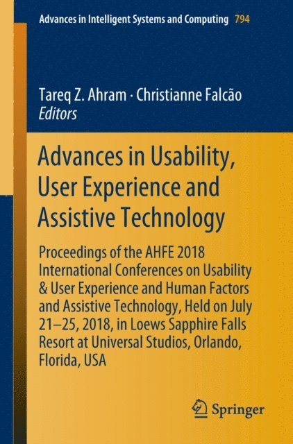 Christianne Falcao, Tareq Z. Ahram - Advances in Usability, User Experience and Assistive Technology, E-bok