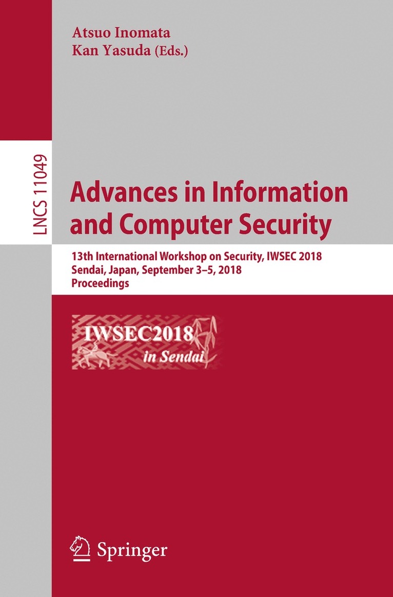 Atsuo Inomata, Kan Yasuda - Advances in Information and Computer Security, Häftad