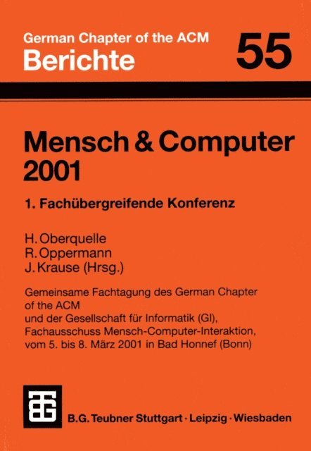 Jurgen Krause, Reinhard Oppermann, Horst Oberquelle - Mensch & Computer 2001, E-bok