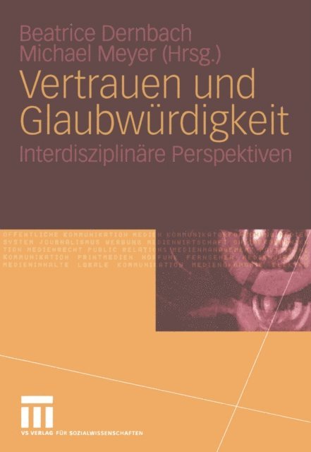 Michael Meyer, Beatrice Dernbach - Vertrauen und Glaubwürdigkeit, E-bok