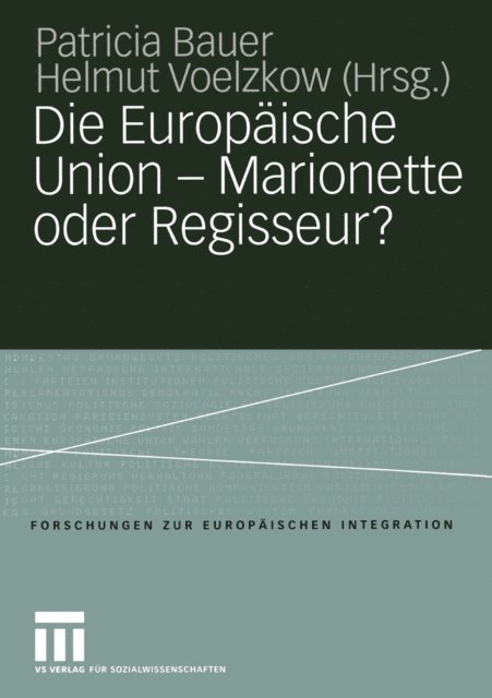 Helmut Voelzkow, Patricia Bauer - Die Europäische Union — Marionette oder Regisseur?, E-bok