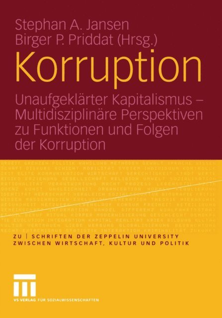 Birger P. Priddat, Stephan A. Jansen - Korruption, E-bok