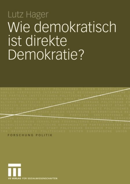 Lutz Hager - Wie demokratisch ist direkte Demokratie?, E-bok