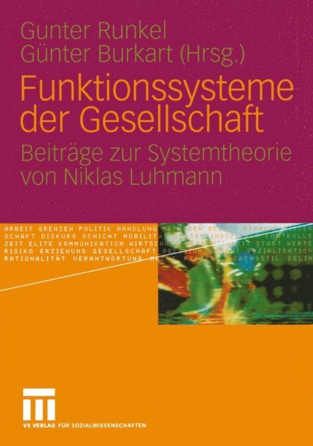 Gunter Burkart, Gunter Runkel - Funktionssysteme der Gesellschaft, E-bok