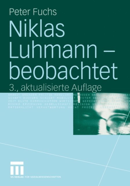 Peter Fuchs - Niklas Luhmann — beobachtet, E-bok