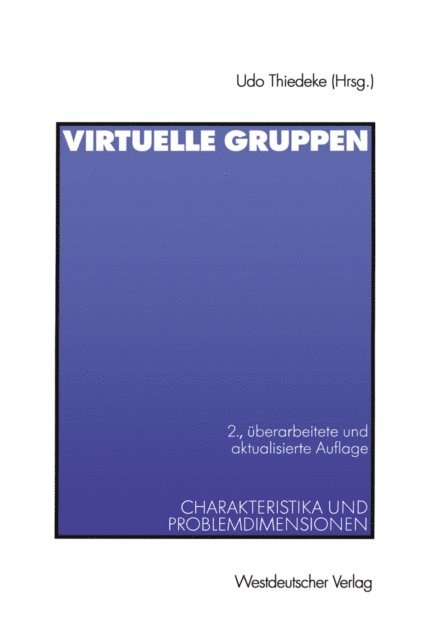 Udo Thiedeke - Virtuelle Gruppen, E-bok
