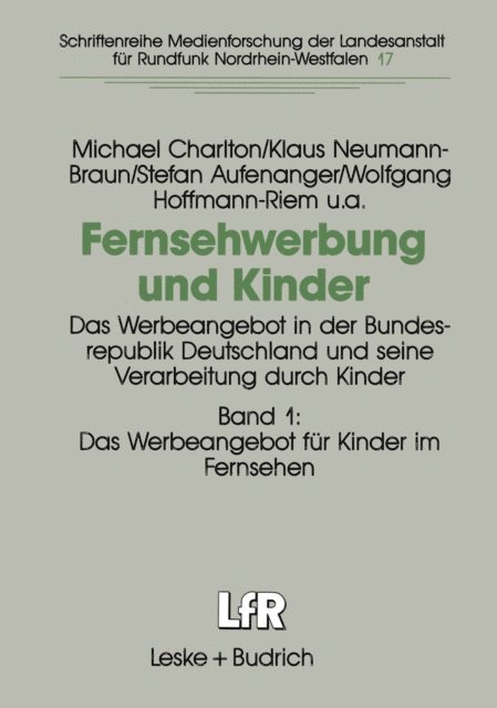 Wolfgang Hoffmann-Riem, Stefan Aufenanger, Klaus Neumann-Braun, Michael Charlton - Fernsehwerbung und Kinder, E-bok