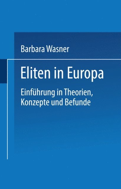 Barbara Wasner - Eliten in Europa, E-bok