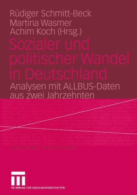 Achim Koch, Martina Wasmer, Rudiger Schmitt-Beck - Sozialer und politischer Wandel in Deutschland, E-bok