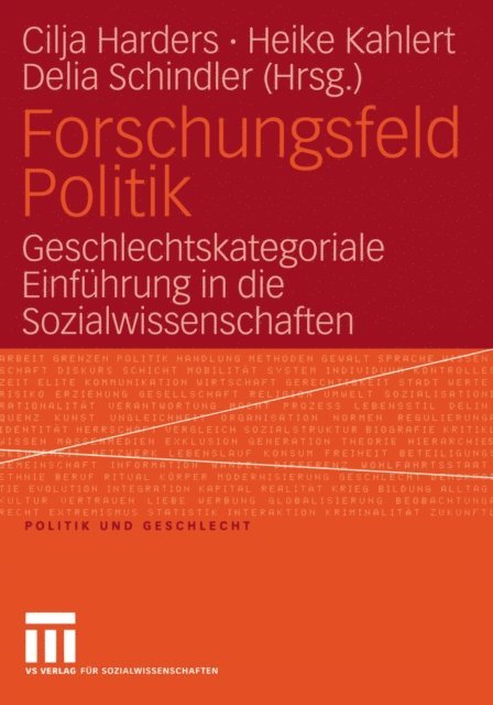 Delia Schindler, Heike Kahlert, Cilja Harders - Forschungsfeld Politik, E-bok