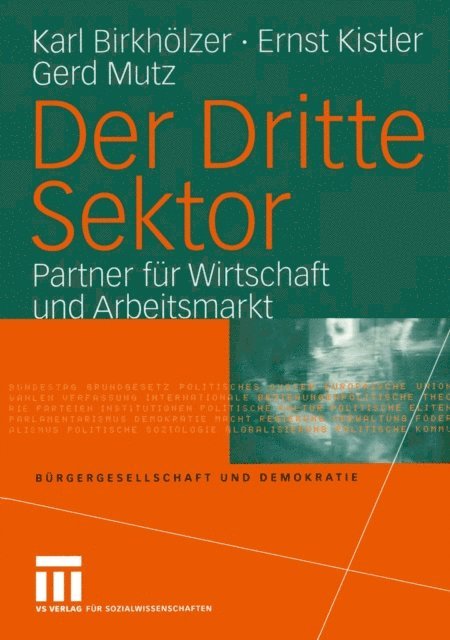 Gerd Mutz, Ernst Kistler, Karl Birkholzer - Der Dritte Sektor, E-bok