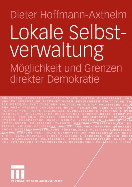 Dieter Hoffmann-Axthelm - Lokale Selbstverwaltung, E-bok