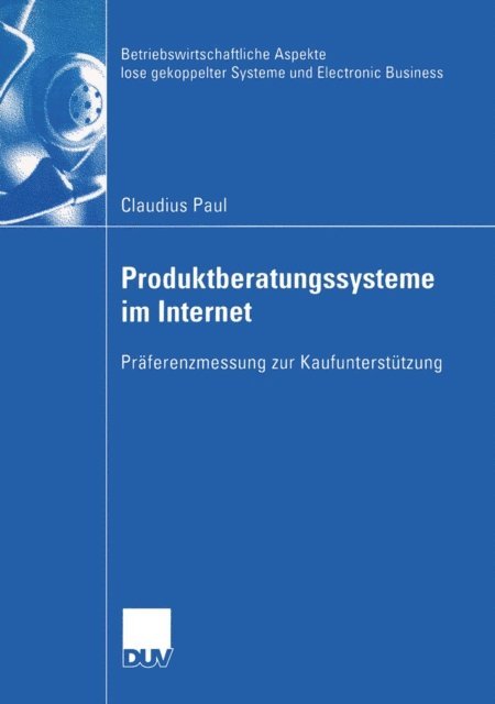 Claudius Paul - Produktberatungssysteme im Internet, E-bok