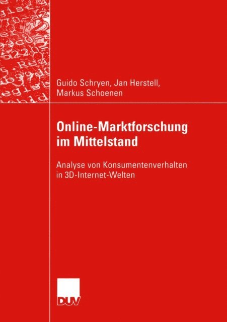 Markus Schoenen, Jan Herstell, Guido Schryen - Online-Marktforschung im Mittelstand, E-bok
