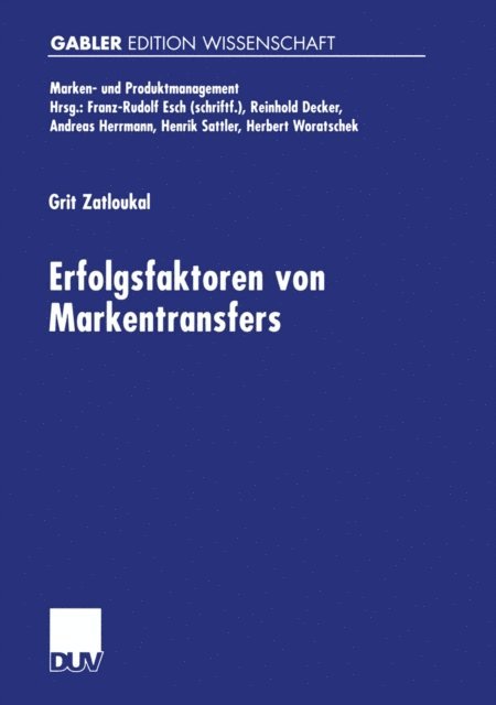Grit Zatloukal - Erfolgsfaktoren von Markentransfers, E-bok