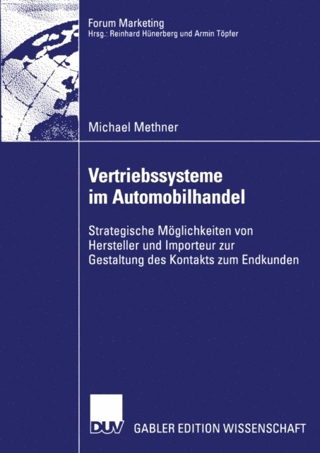 Michael Methner - Vertriebssysteme im Automobilhandel, E-bok