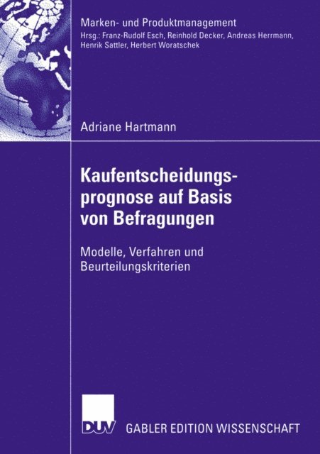Adriane Hartmann - Kaufentscheidungsprognose auf Basis von Befragungen, E-bok