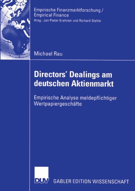 Michael Rau - Directors’ Dealings am deutschen Aktienmarkt, E-bok